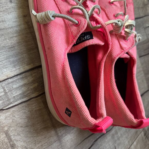 Sperry Women's Pink Canvas Flats - Picture 6 of 9